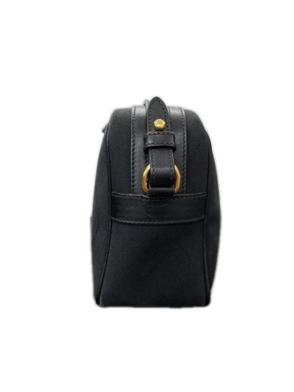 Prada Shoulder Bag Logo Jacquard Ribbon Black